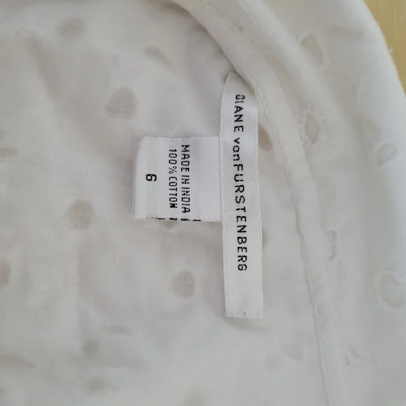 Diane Von Furstenberg Belette cotton eyelet wrap dress - Picture 7 of 8